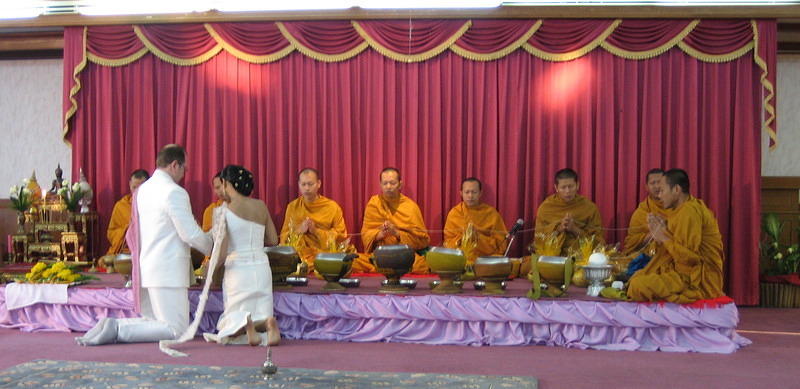 Offerings for the Buddhist monks